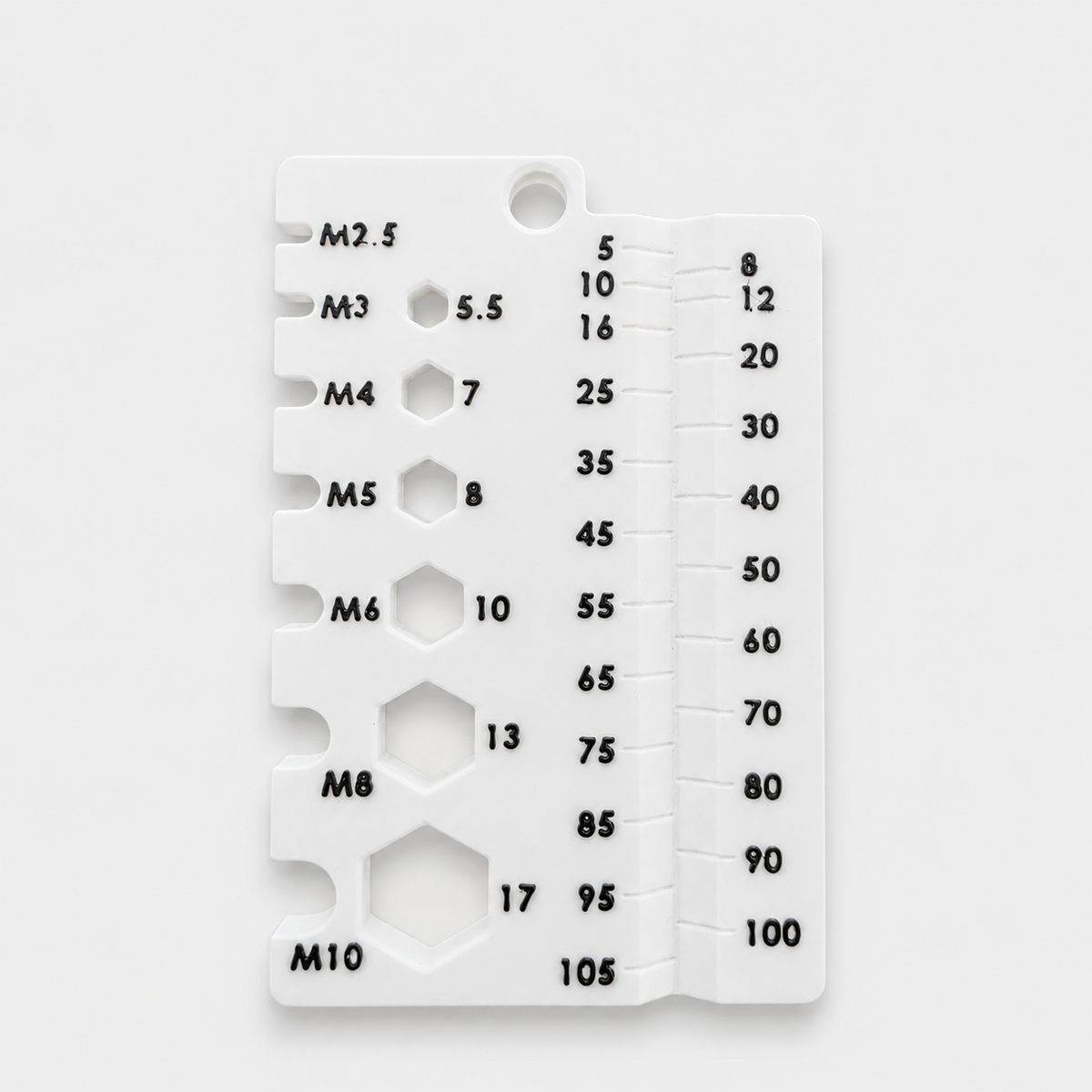 Bolt and Nut Measuring Tool M3-M10 – 3D Printed