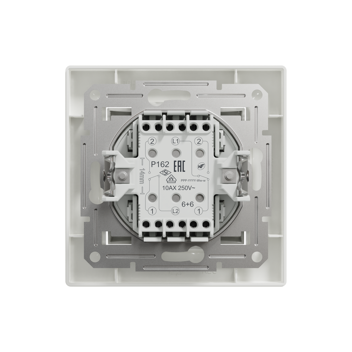 Schneider Asfora двоен девиаторен ключ 10AX бял (EPH0600121)
