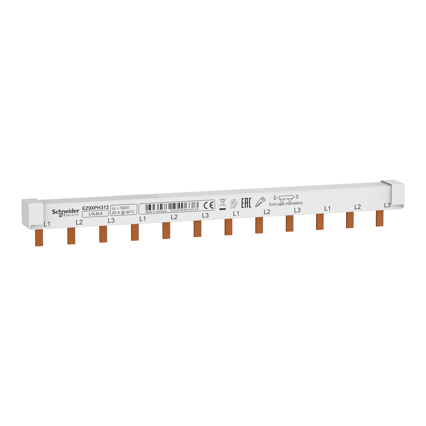 Гребен 3P 12М Schneider Easy9 (EZ9XPH312)
