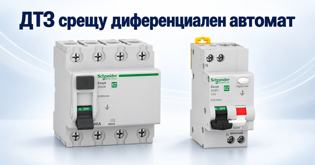 ДТЗ срещу диференциален автомат — коя защита ти трябва?