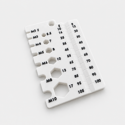 Bolt and Nut Measuring Tool M3-M10 – 3D Printed