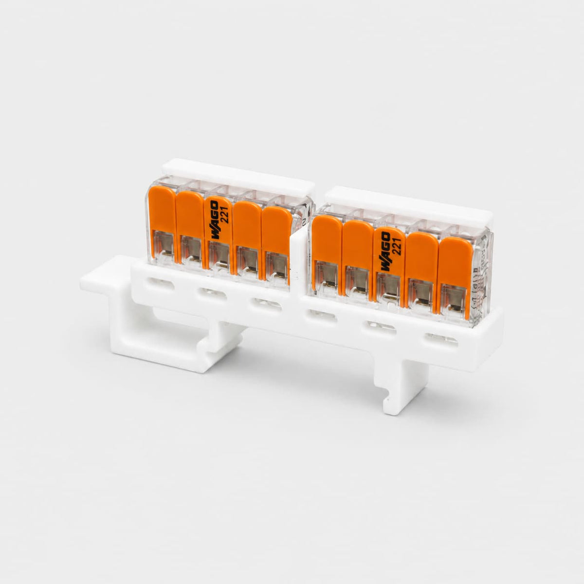 Holder for 2 WAGO 221 5-Conductor Connectors – 3D Printed