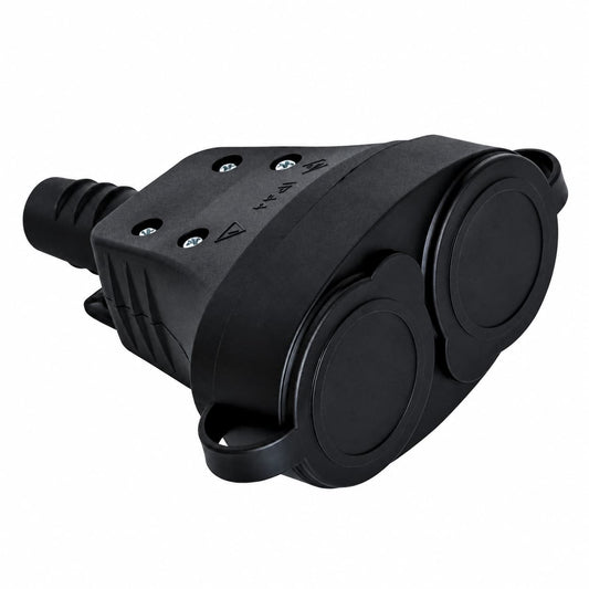 Rubber Double Coupler IP44 ATRA