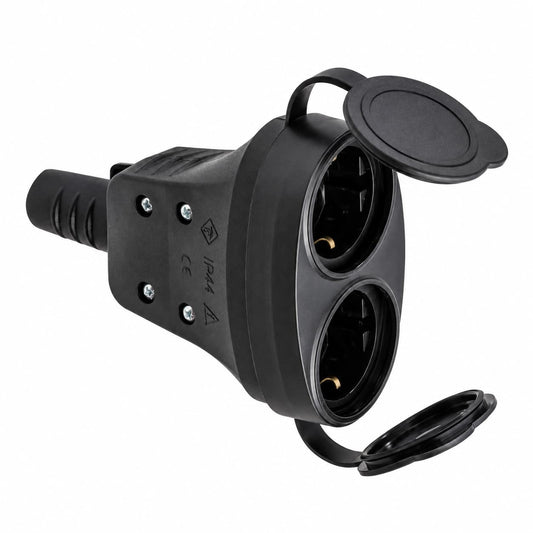 Rubber Double Coupler IP44 ATRA