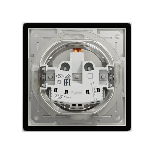 Schneider Asfora Контакт с капак и защита бял IP44 (EPH3100321)