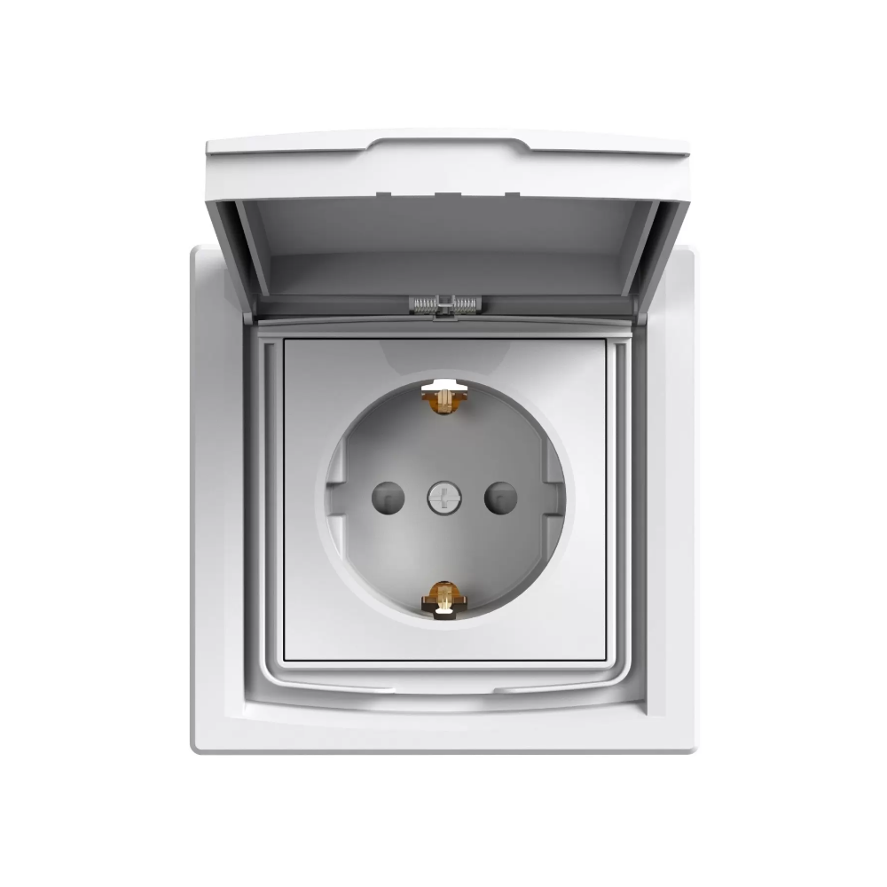 Schneider Asfora Контакт с капак и защита бял IP44 (EPH3100321)