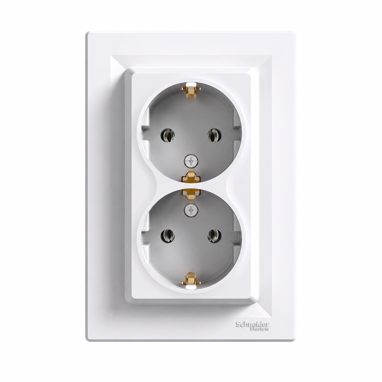 Двоен контакт Schneider Electric Asfora бял EPH9900121