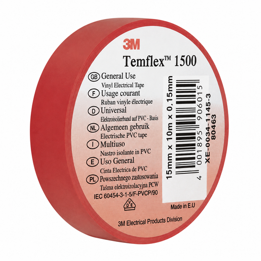 Изолационна лента 3M Temflex 165 червена 15mm x 10m