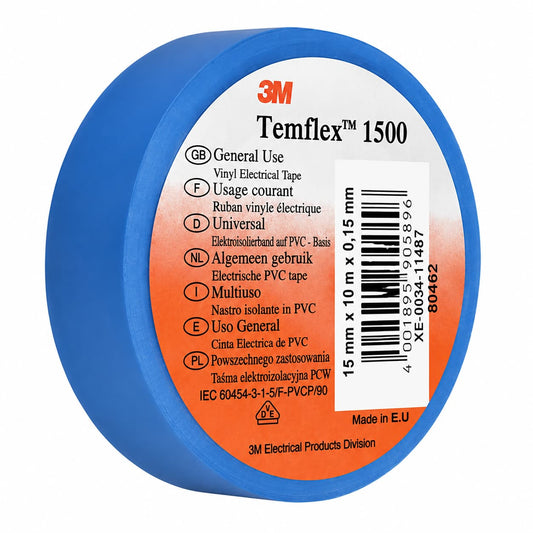Изолационна лента 3M Temflex 165 синя 15mm x 10m