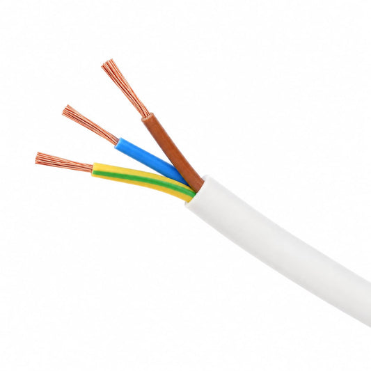 Кабел ШВПС H05VV-F 3x2.5 mm² бял с медни жила