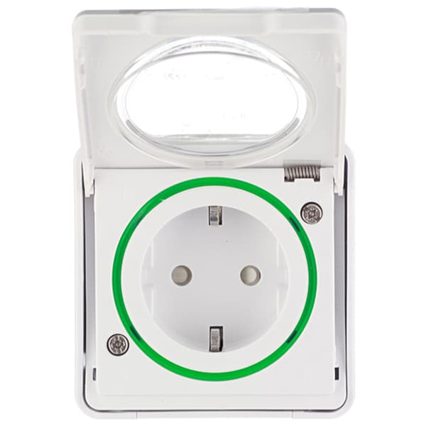 Schneider Mureva Styl Socket with Child Protection IP55, White (MUR39034)