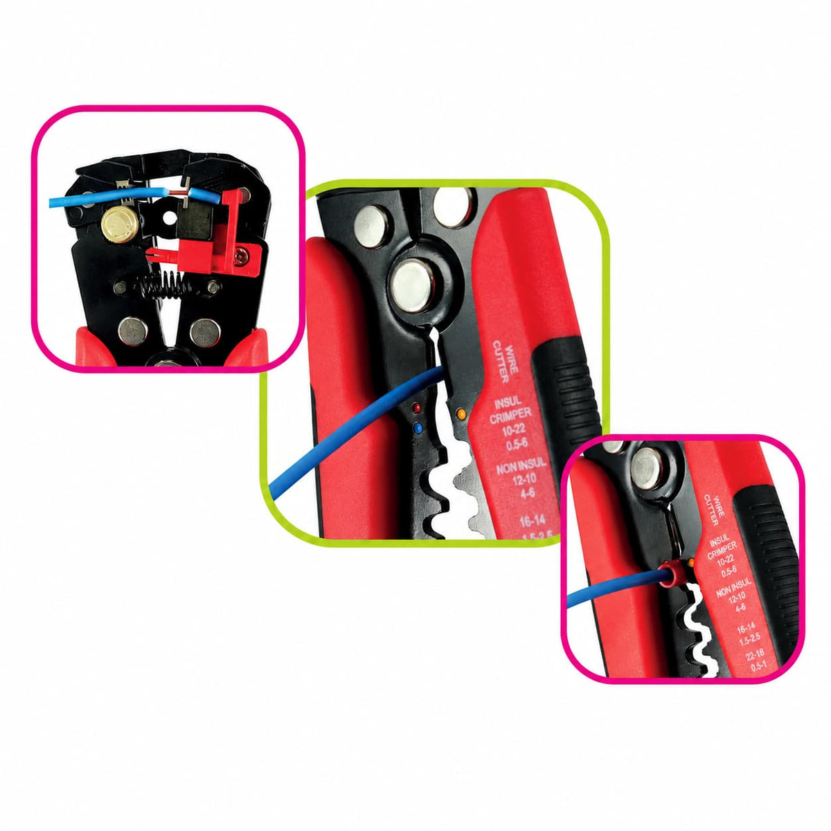 Клещи за кербоване и заголване 0.2-6mm²