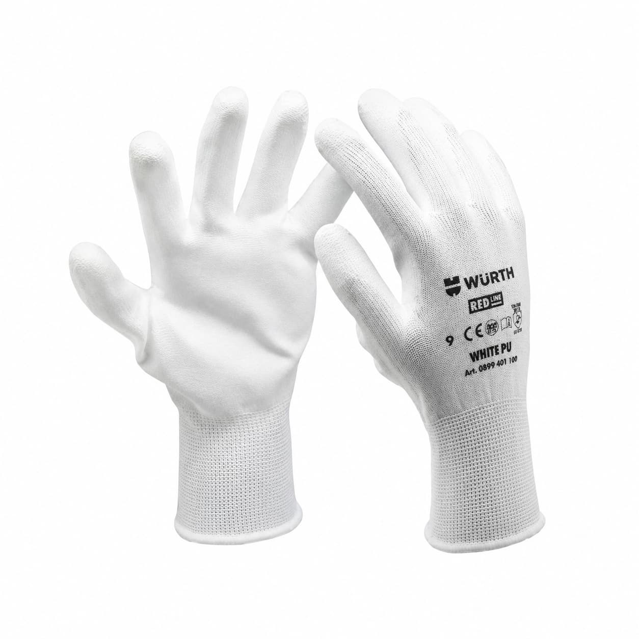 Ръкавици PU Comfort бели разм. 10(XL) WURTH