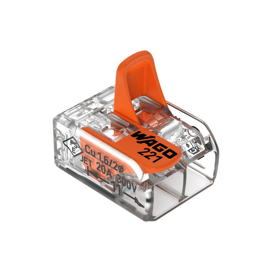 WAGO 221-412 Клема за 2 проводника 0.14–4 mm² (32A)