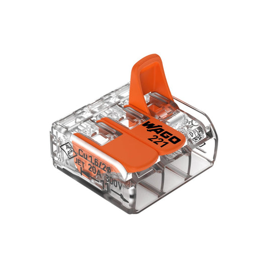 WAGO 221-413 Клема за 3 проводника 0.14–4 mm² (32A)