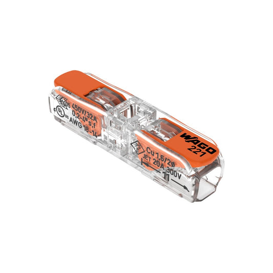 WAGO 221-2411 Лостова клема 2 проводника 0.2–4 mm² 32A