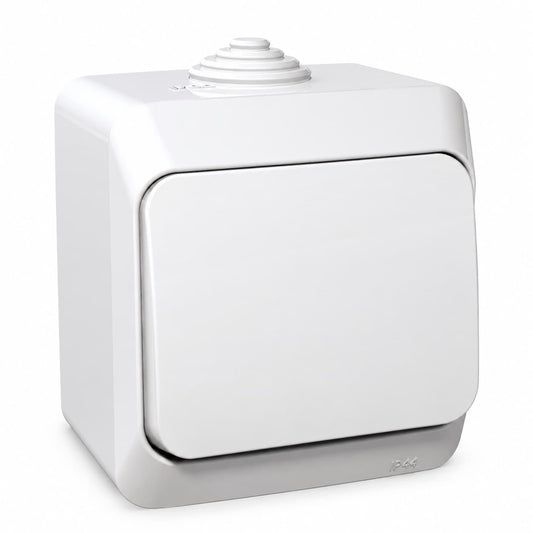 Schneider Cedar Plus ключ еднополюсен IP44 ОМ бял (WDE000510)