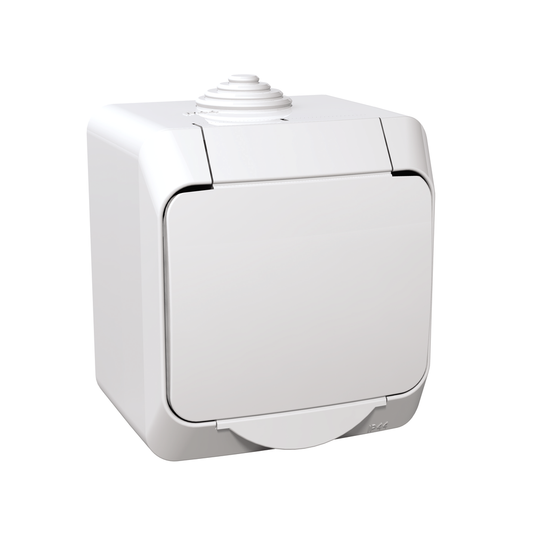 Schneider Cedar Plus Контакт с капак IP44 ОМ бял (WDE000541)
