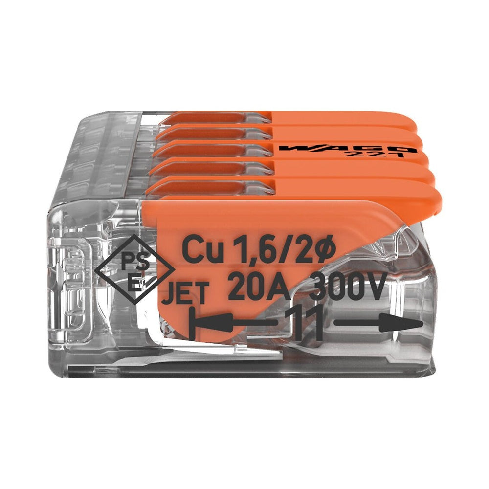 WAGO 221-415 Клема за 5 проводника 0.14–4 mm² (32A)