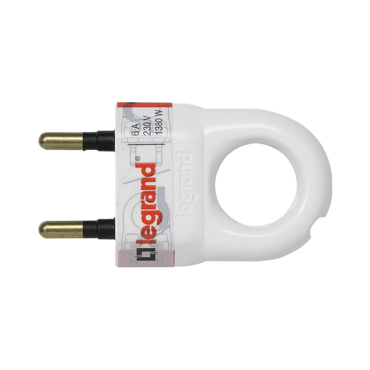 Щепсел 2P 6A бял Legrand
